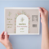 Wildflower Garden Girl Verjaardag Chip Bag Wrapper Flyer (Hand)