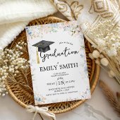Wildflower Garden Graduation Party Invitation Kaart