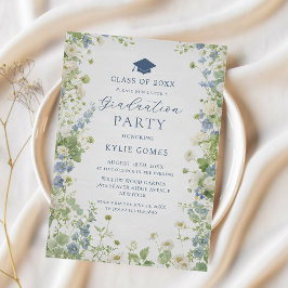 Wildflower Garden Graduation Party Invitation Kaart