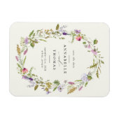 Wildflower Garden krans bruiloft Save the Date Magneet (Horizontaal)