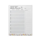 Wildflower Garden Meal Planner boodschappenlijst Notitieblok (Linkerzijde)