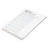 Wildflower Garden Meal Planner boodschappenlijst Notitieblok (Schuin)