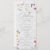 Wildflower Garden Modern Ivory Wedding Program (Voorkant)