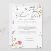 Wildflower Garden Modern Watercolor Arch Wedding Bedankkaart (Voorkant)