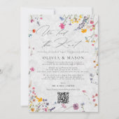 Wildflower Garden Modern Wedding Announcement Kaart (Voorkant)