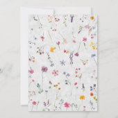 Wildflower Garden Modern Wedding Announcement Kaart (Achterkant)