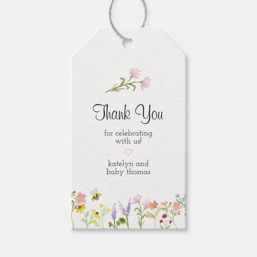 Wildflower Garden Party Cadeau Labels Cadeaulabel (Voorkant)