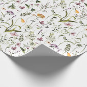 Wildflower Garden Pattern Cadeaupapier (Hoek)