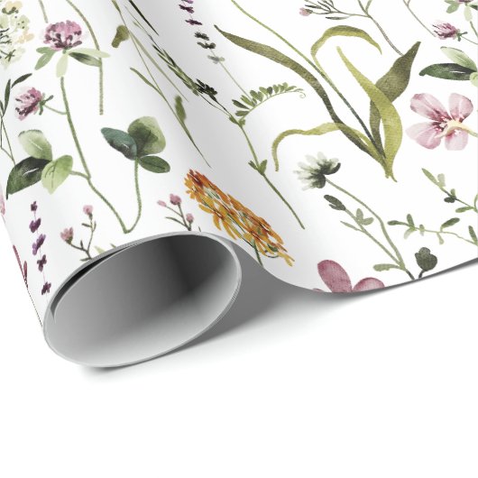 Wildflower Garden Pattern Cadeaupapier (Rol Hoek)