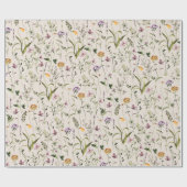 Wildflower Garden Pattern Cadeaupapier (Vlak)