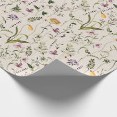 Wildflower Garden Pattern Cadeaupapier (Hoek)
