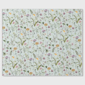 Wildflower Garden Pattern Cadeaupapier (Vlak)