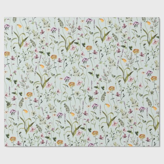 Wildflower Garden Pattern Cadeaupapier (Vlak)