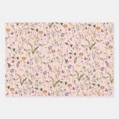 Wildflower Garden Pattern Inpakpapier Vel (Voorkant 2)