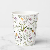 Wildflower Garden Pattern Papieren Bekers (Achterkant)