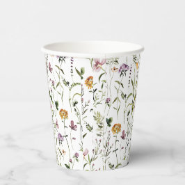 Wildflower Garden Pattern Papieren Bekers