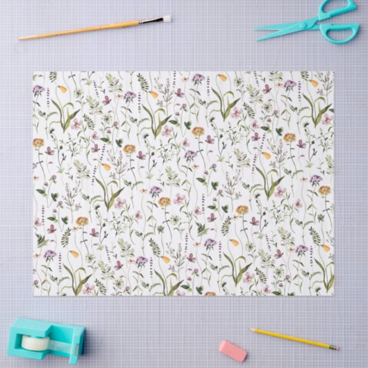 Wildflower Garden Pattern Tissuepapier (Craft)