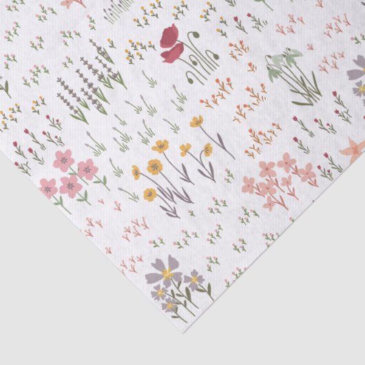 Wildflower Garden Pattern Tissuepapier (Detail)