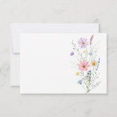 Wildflower Garden QR Code Wedding RSVP Card Kaartje (Achterkant)