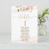 Wildflower Garden Seating Chart Table Number Name  Kaart (Staand voorkant)