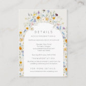 Wildflower Garden Spring Details Huwelijk Informatiekaartje (Voorkant)