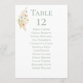 Wildflower Garden Table Number Seating Chart Cards (Achterkant)