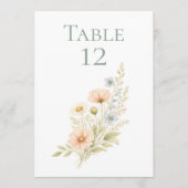 Wildflower Garden Table Number Sign (Voorkant)