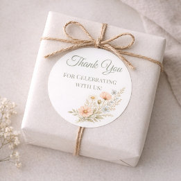 Wildflower Garden Thank You Ronde Sticker