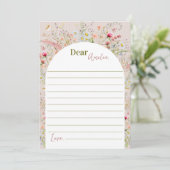 Wildflower Garden Time Capsule Opmerking Bericht K Bedankkaart (Staand voorkant)