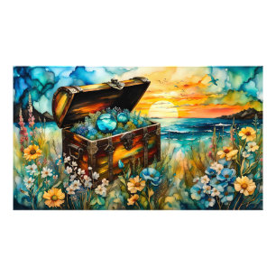 Wildflower Garden Treasure Borst Foto Afdruk