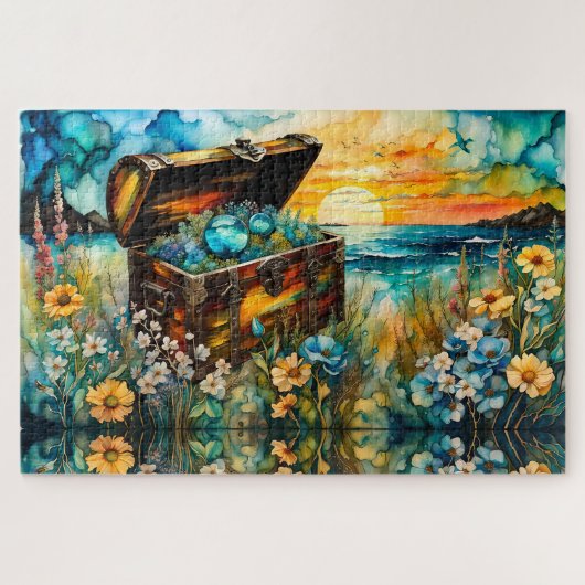 Wildflower Garden Treasure Borst Legpuzzel (Horizontaal)