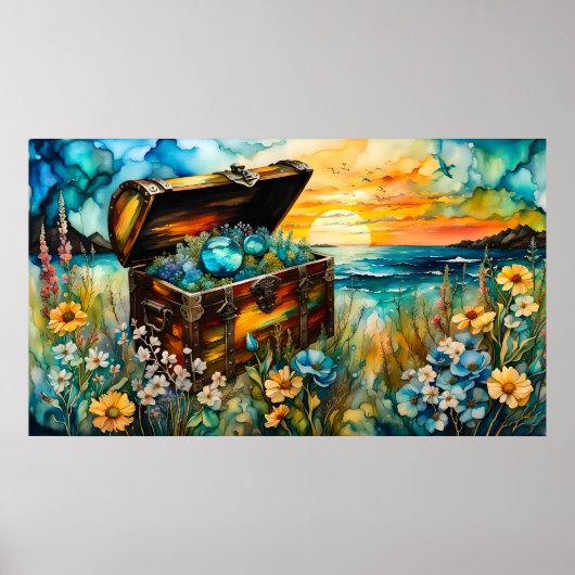 Wildflower Garden Treasure Borst Poster (Voorkant)