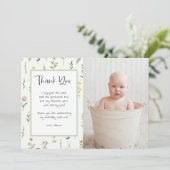 Wildflower Garden Verjaardagsfoto Dank u Kaart (Staand voorkant)