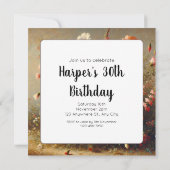 Wildflower Garden Verjaardagsuitnodiging (Achterkant)