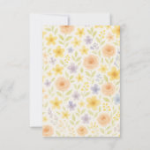 Wildflower Garden Watercolor Floral Wedding Kaart (Achterkant)