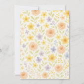 Wildflower Garden Watercolor Floral Wedding Kaart (Achterkant)