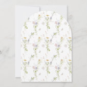 Wildflower Garden  Waterverf Baby shower Kaart (Achterkant)