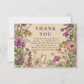  Wildflower Garden Wedding Bedankkaart (Voorkant)