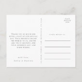 Wildflower Garden Wedding Dank u Briefkaart (Achterkant)