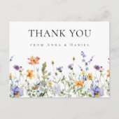 Wildflower Garden Wedding Dank u Briefkaart (Voorkant)