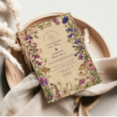  Wildflower Garden Wedding Kaart