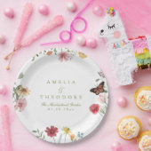Wildflower Garden Wedding Papieren Bordje (Feest)