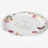 Wildflower Garden Wedding Papieren Bordje (Gekanteld)