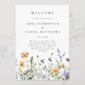 Wildflower Garden Wedding Program Programmakaart (Voorkant)