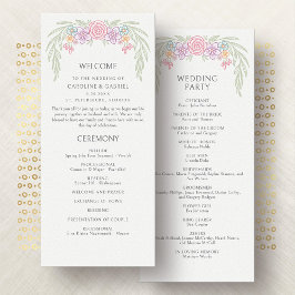 Wildflower Garden Wedding Programma