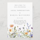 Wildflower Garden Wedding Programma Programmakaart (Voorkant)