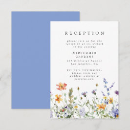 Wildflower Garden Wedding Reception Enclosure Card Informatiekaartje