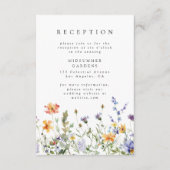 Wildflower Garden Wedding Reception Enclosure Card Informatiekaartje (Voorkant)