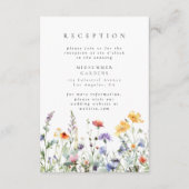 Wildflower Garden Wedding Reception Enclosure Card Informatiekaartje (Voorkant)