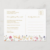 Wildflower Garden Wedding Save the Date Photo Aankondigingskaart (Achterkant)
